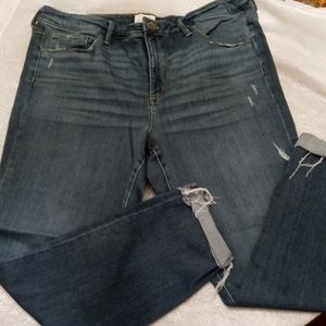 Universal Thread skinny ankle jeans, distressed, size 18